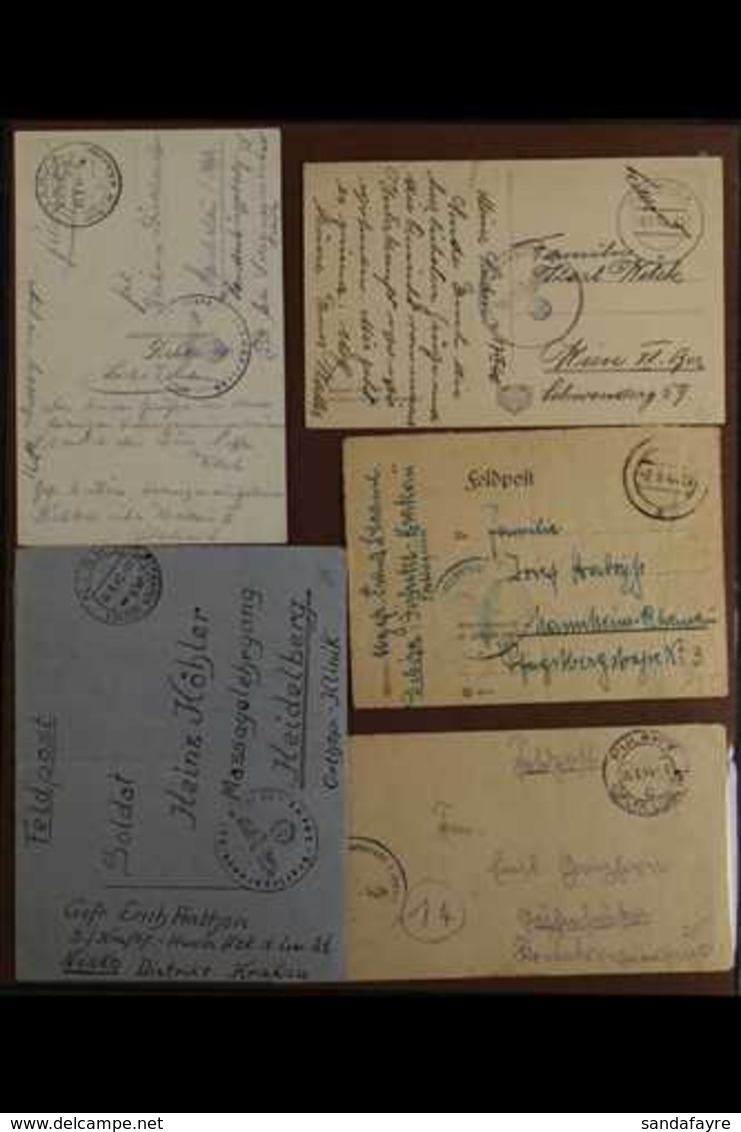 GERMAN OCCUPATION MAIL  1939-1944 Interesting Collection Of Stampless Covers And Cards From/to The Area Of The Occupied  - Sonstige & Ohne Zuordnung