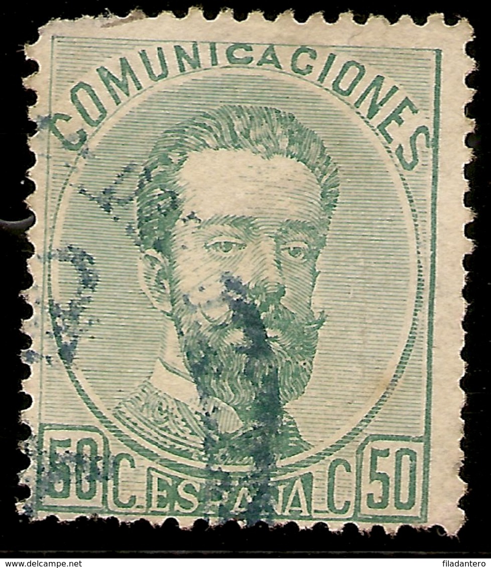 España Edifil 126 (º)  50 Céntimos Varde  Corona,Cifras Y Amadeo I  1872  NL583 - Usati