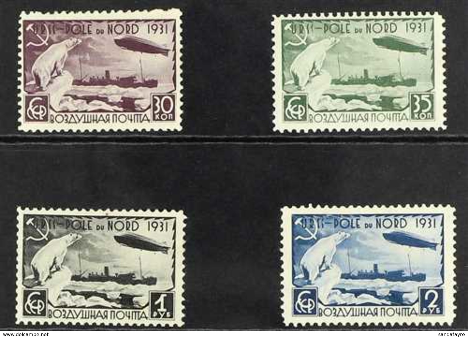 1931  North Pole Zeppelin Set PERF, Scott C30/33, SG 584c/87c, Very Fine Mint (4 Stamps) For More Images, Please Visit H - Sonstige & Ohne Zuordnung