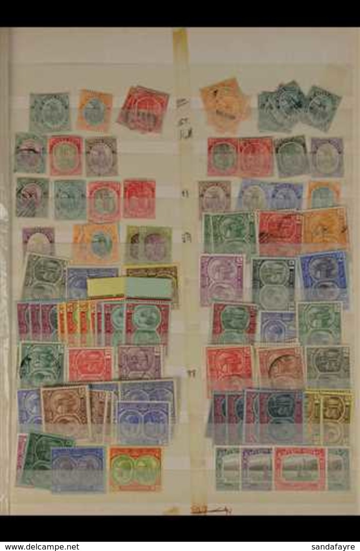 1903-1923 MINT & USED ACCUMULATION  Presented On A Busy Stock Page That At A Glance Includes Ranges With 1903-18 To 5s M - St.Kitts Und Nevis ( 1983-...)