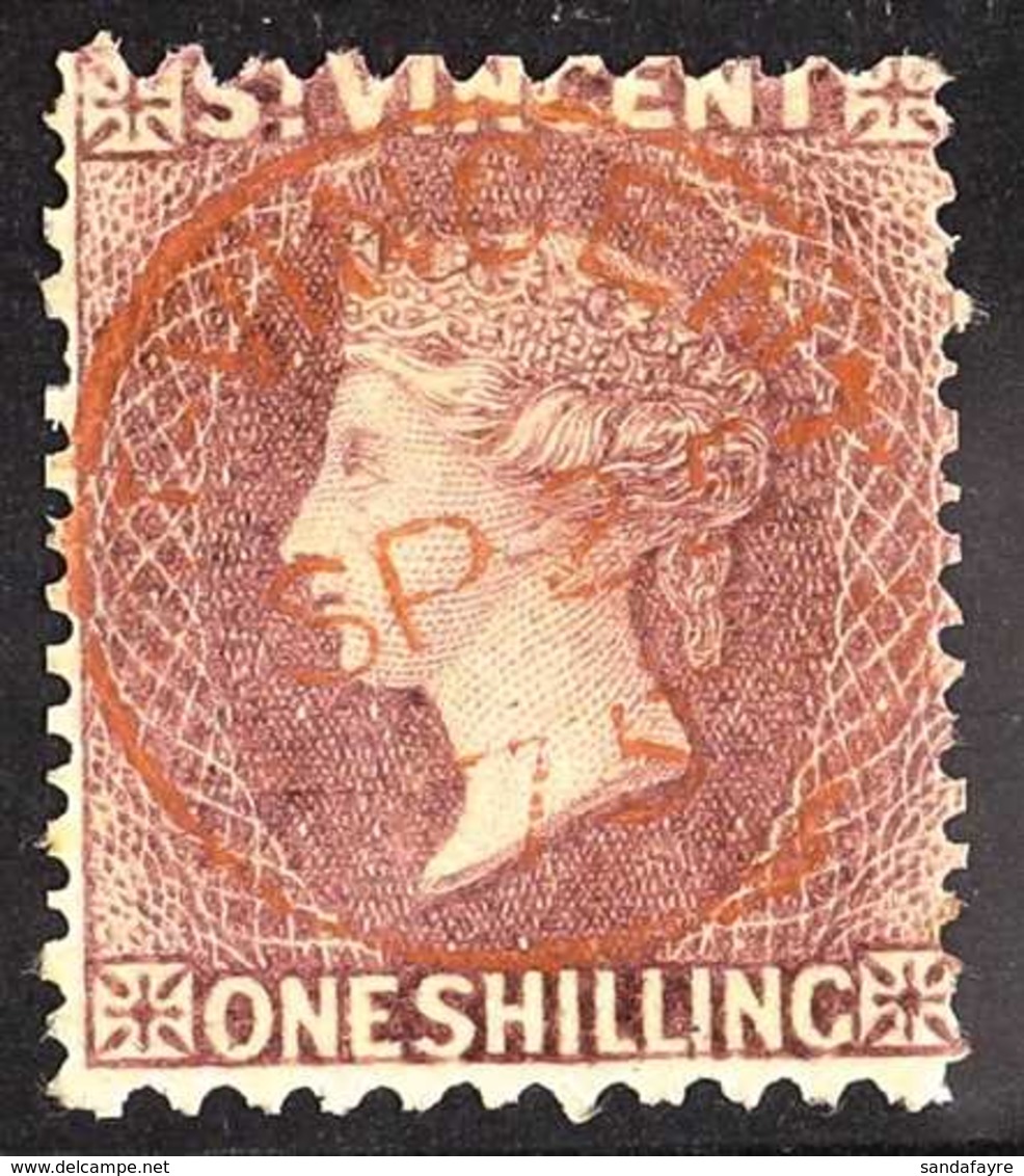 1872-5  1s Lilac-rose, Wmk Star (sideways), P11 To 12½ X 15, SG 20, Very Fine Used, Red C.d.s. Postmark. For More Images - St.Vincent (...-1979)