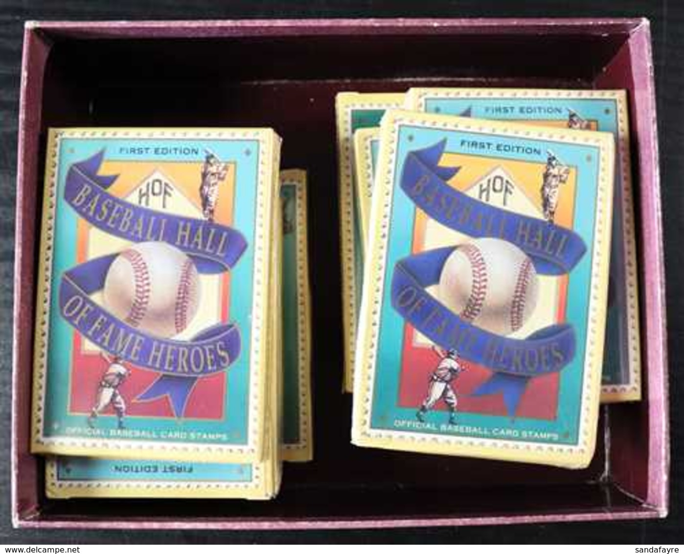 1992  BASEBALL HALL OF FAME HEROES Stamp Card Set (Scott 1693/1704) - TEN Sealed And Unopened Packs. Cat $360. (10 Sets) - St.Vincent (...-1979)