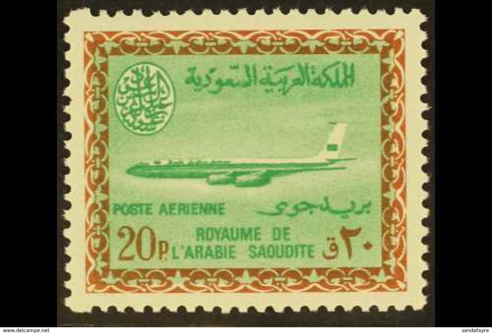 1965-72  20p Emerald & Orange Brown (Boeing 720B) Air, SG 604, Mi 260, Never Hinged Mint For More Images, Please Visit H - Saudi-Arabien
