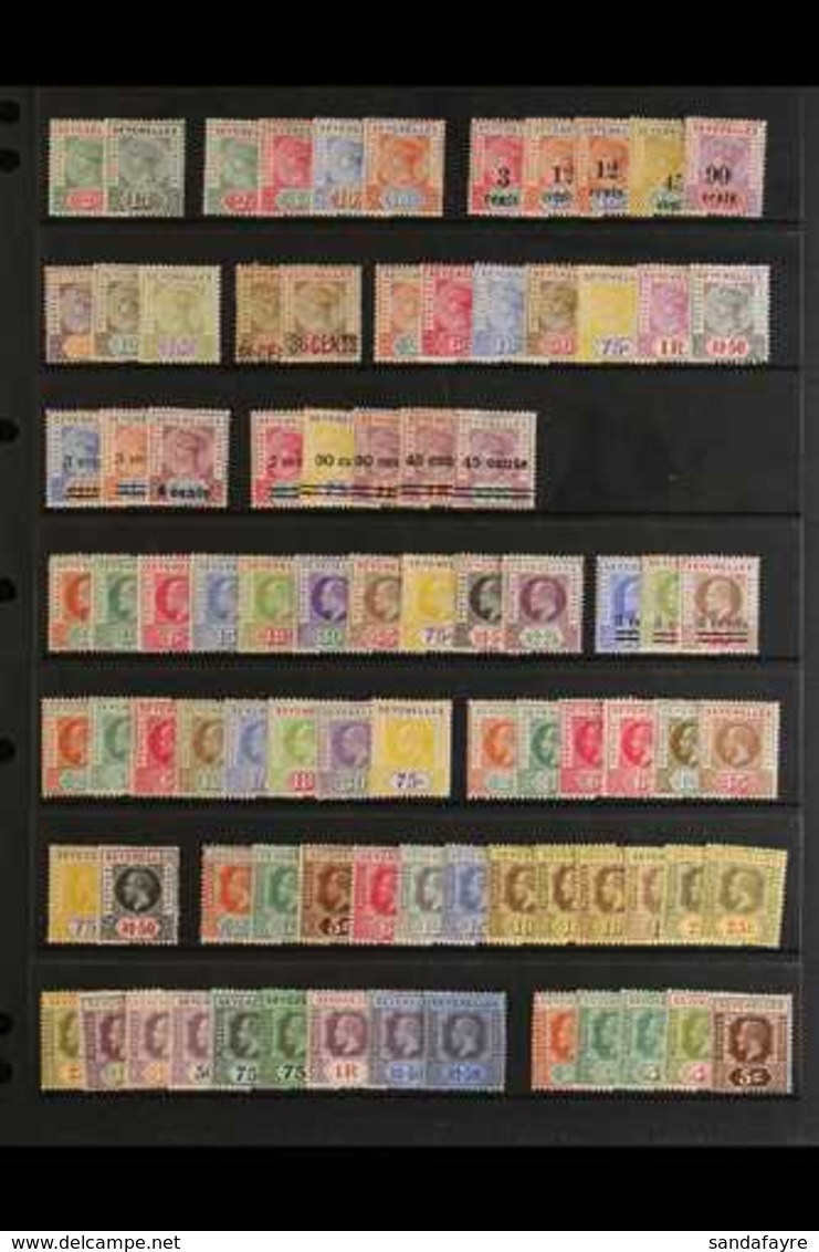 1890-1952 VERY FINE MINT COLLECTION  Lovely Mint Ranges With Many Better Stamps And Complete Sets Including 1890-92 Die  - Seychellen (...-1976)