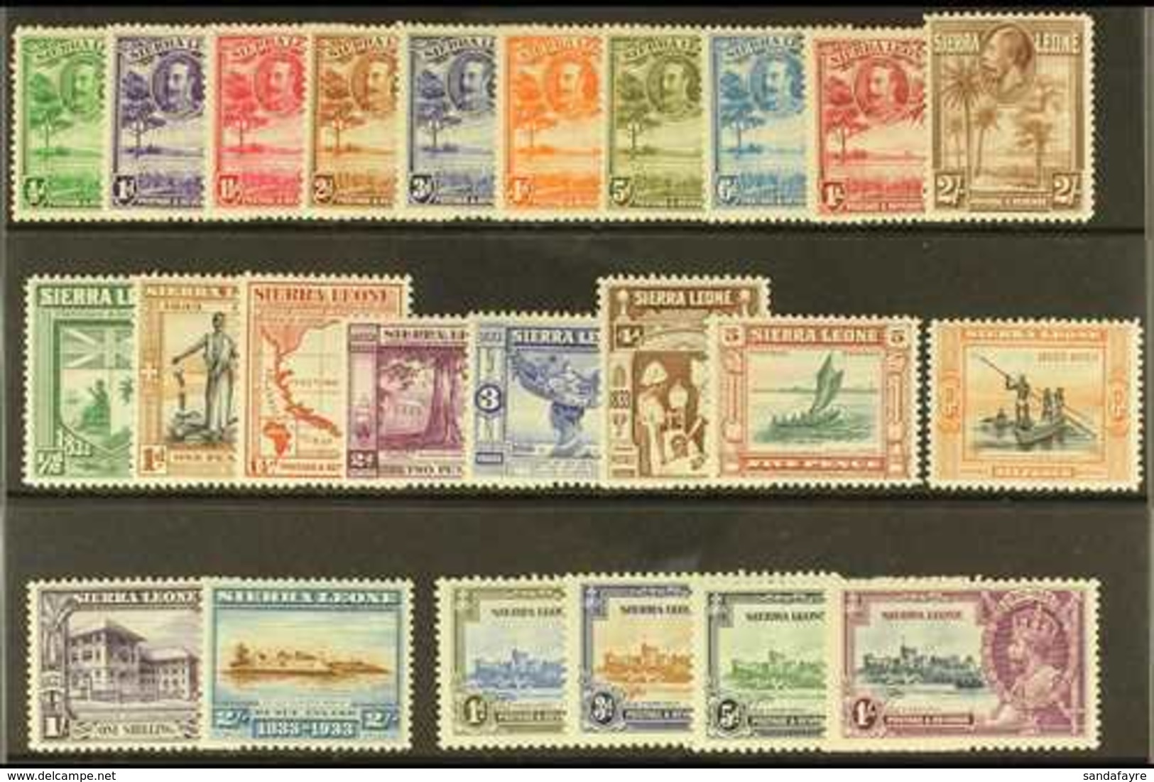 1932-6  KGV MINT SELECTION On A Stock Card, Includes 1932 Definitive Set To 2s, 1933 Wilberforce Set To 2s & 1935 Silver - Sierra Leone (...-1960)