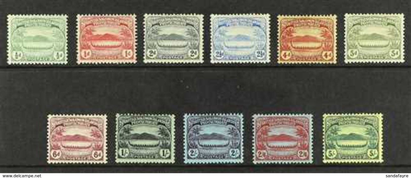 1908-11  Canoe Complete Set, SG 8/17, Fine Mint, Fresh. (11 Stamps) For More Images, Please Visit Http://www.sandafayre. - Iles Salomon (...-1978)