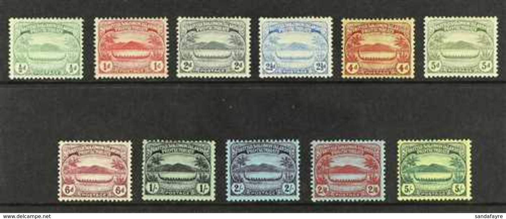 1908-11  Canoe Complete Set, SG 8/17, Fine Mint, Fresh. (11 Stamps) For More Images, Please Visit Http://www.sandafayre. - Salomonen (...-1978)