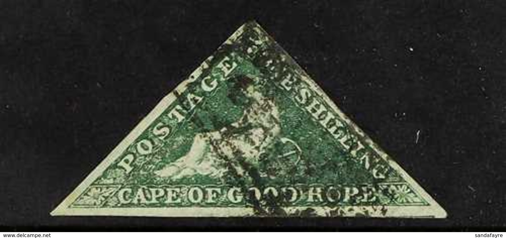 CAPE OF GOOD HOPE  1855 1s Deep Dark Green, SG 8b, Fine Used. Some Signs Of Plate Wear, Large Margins All Round, Heavyis - Ohne Zuordnung