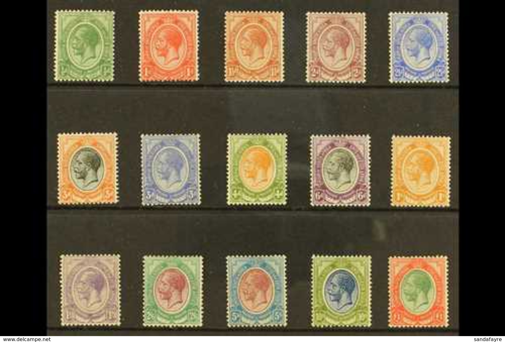 1913-24  ½d To £1 KGV King's Heads Complete Set, SG 3/17, Fine Mint (15) For More Images, Please Visit Http://www.sandaf - Ohne Zuordnung