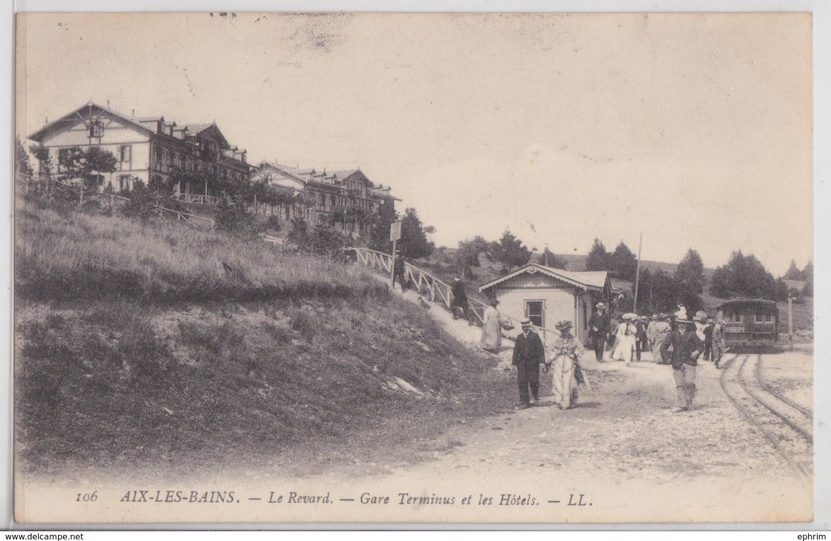 AIX-LES-BAINS - Le Revard Gare Terminus Et Les Hôtels Train LL 106 - Aix Les Bains