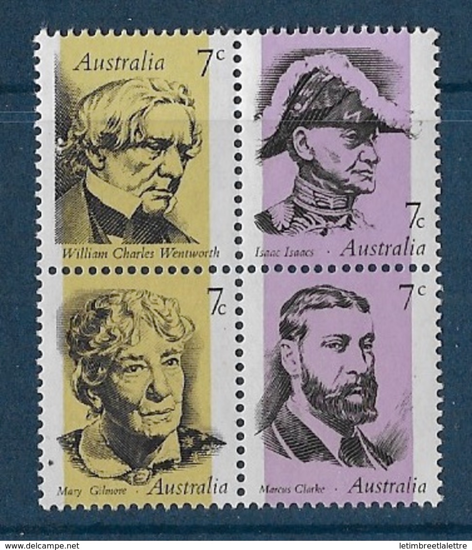 AUSTRALIE N° 495 à 498**bloc De Quatre - Mint Stamps