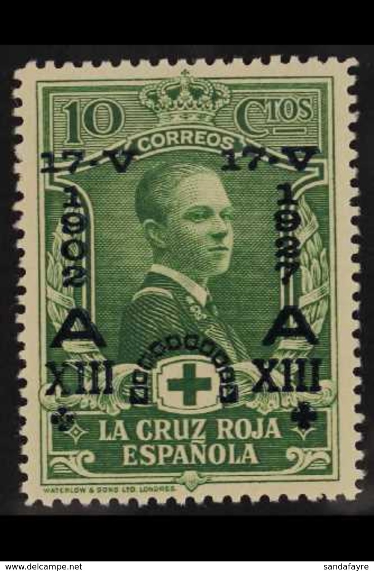 1927  25th Anniversary Of Coronation 10c Green (Edifil 352, Mi 325, Sc B22, SG 420), Very Fine Never Hinged Mint. For Mo - Sonstige & Ohne Zuordnung