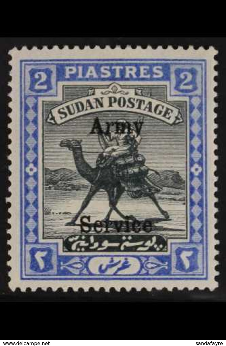 ARMY SERVICE  1905-11 2p Black And Blue, Watermark Quatrefoil, SG A14, Very Fine Mint. For More Images, Please Visit Htt - Sudan (...-1951)