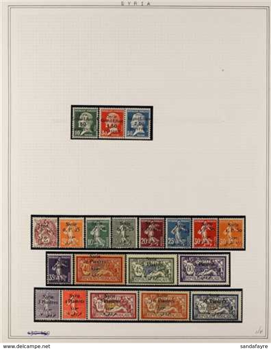 1924-1967 VERY FINE MINT ALL DIFFERENT COLLECTION  With The Vast Majority NEVER HINGED. Includes 1924-25 Definitive Set  - Syrien