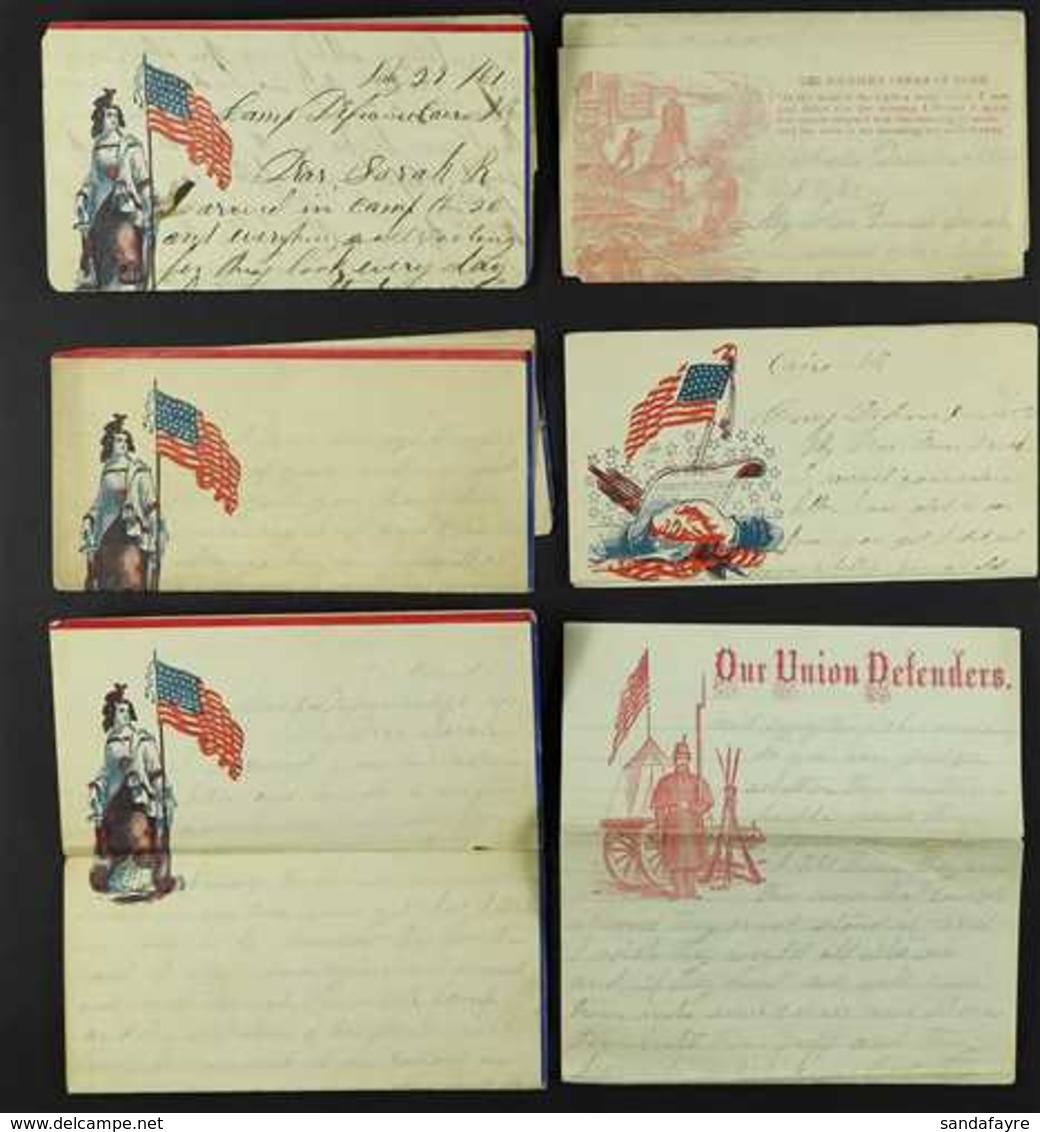 1861-62 CIVIL WAR CORRESPONDENCE WITH PATRIOTIC COVERS  A Treasure Of Early Period Civil War Correspondence Which Looks  - Sonstige & Ohne Zuordnung