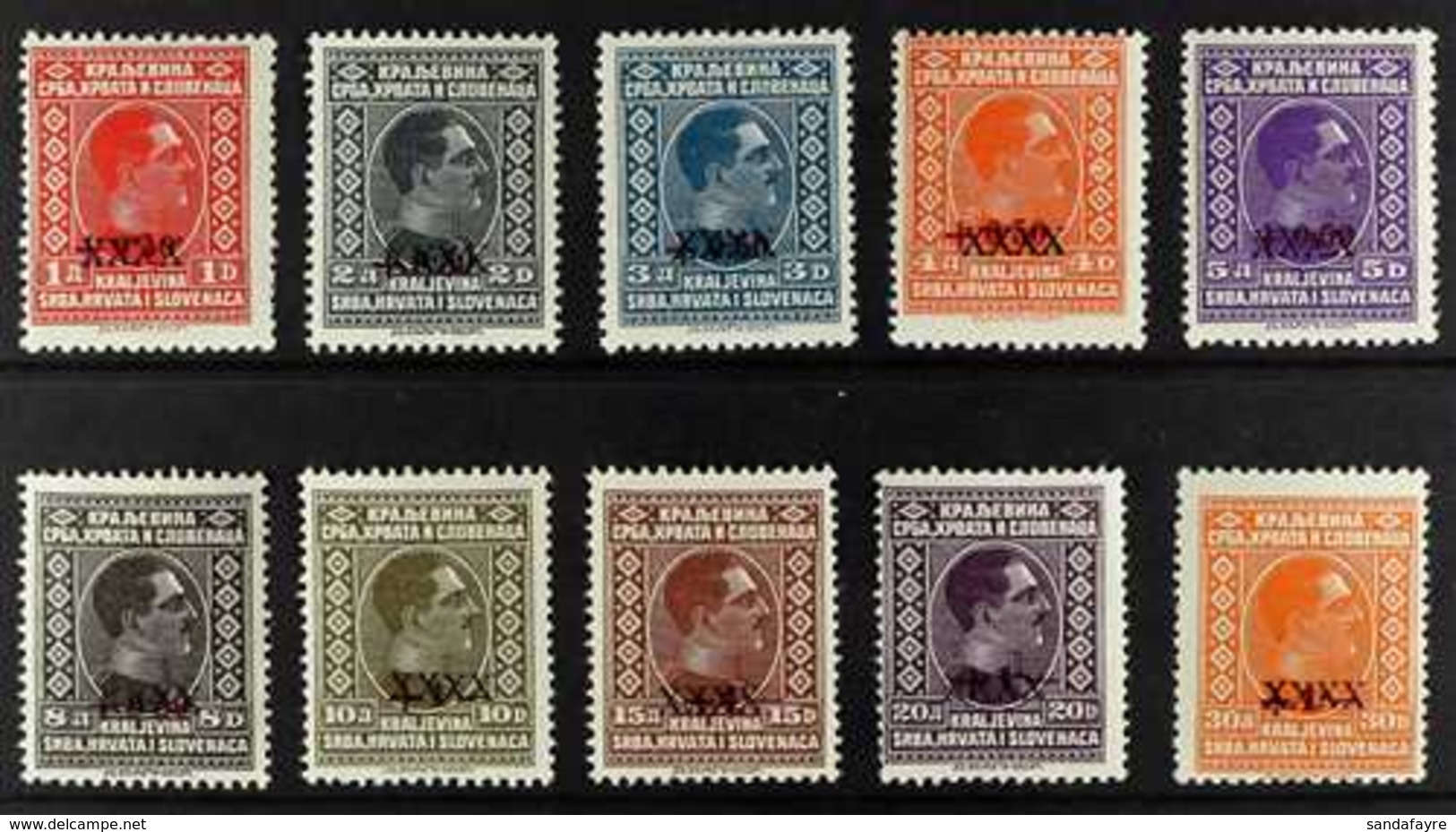 1928  "XXXX" Overprints On Flood Fund Surcharges Complete Set (Michel 212/21, SG 233/42),fine Mint, Very Fresh, Cat £750 - Sonstige & Ohne Zuordnung