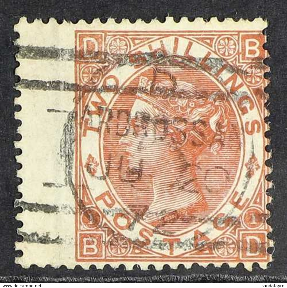1880  2s Brown FORGERY Lettered 'BD' On Genuine Watermarked Paper With Wing Margin, 'used'. Very Rare For More Images, P - Sonstige & Ohne Zuordnung