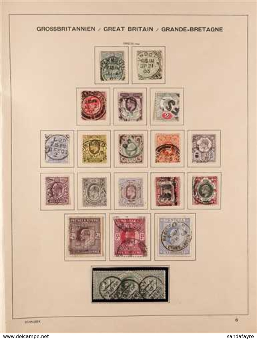 1902 - 1913  Complete Set Of Used Values To The £1 Dull Blue-green On A Single Album Page (19 Stamps) For More Images, P - Ohne Zuordnung
