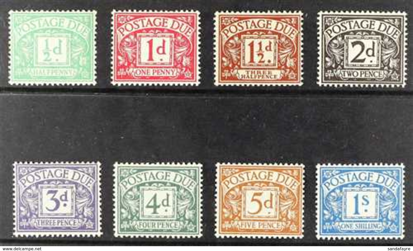 POSTAGE DUE  1914-22 Set Complete, SG D1/D8, Never Hinged Mint. Very Scarce (8 Stamps) For More Images, Please Visit Htt - Non Classés