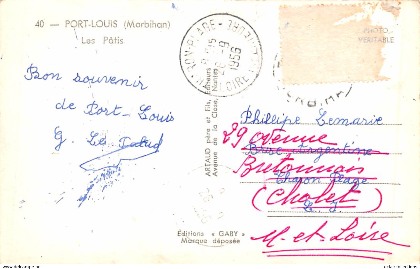 Port Louis         56       Les Pâtis      1956       (Voir Scan) - Port Louis