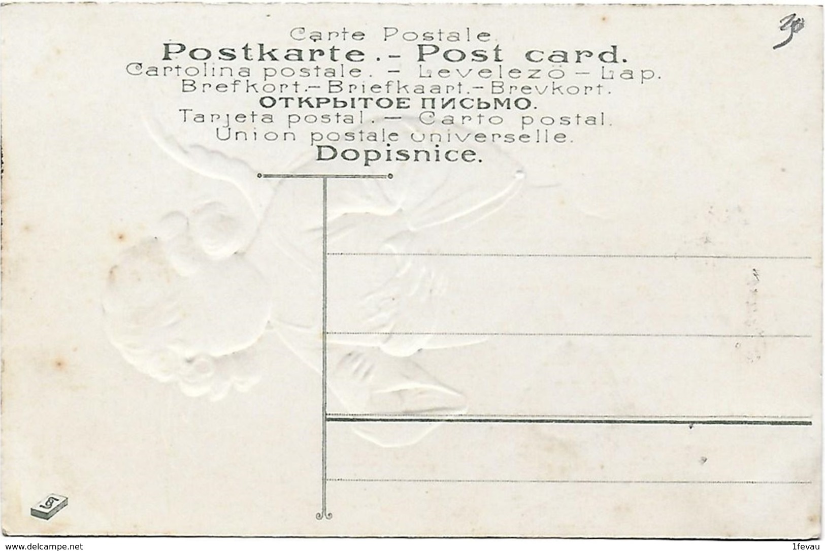 CPA Fantaisie Anges Nid Oisillons Gaufrée 1901 - Angeles