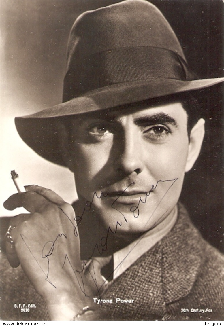 252/FG/20 - EXTRA - ATTORI - TYRONE POWER - (con Autografo Originale) - Attori