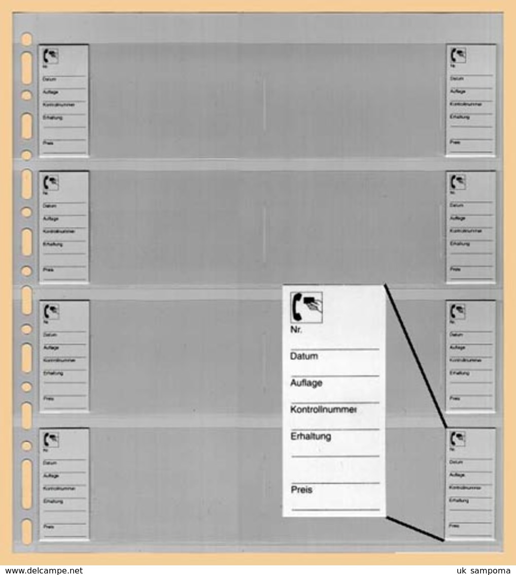 5x KOBRA-Telefonkarten-Einsteckblatt Nr. G14E - Supplies And Equipment