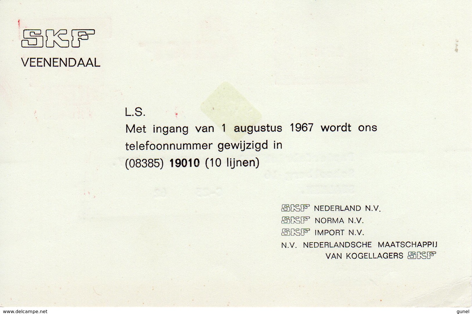 25 VII  67   Roodfrankering  Veenendaal Op Briefkaart Met Firmalogo Naar Swalmen - Postal History