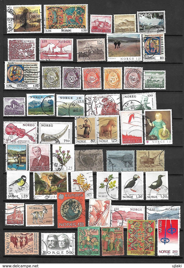 NORVEGE: Petite Collection De 435 TP  Chronolog.incomplet  De 1890...2001 Avec PA Et TS - Colecciones