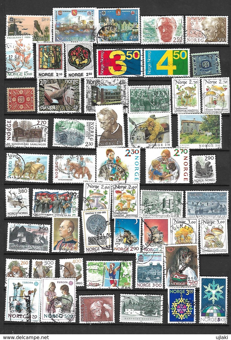 NORVEGE: Petite Collection De 435 TP  Chronolog.incomplet  De 1890...2001 Avec PA Et TS - Collections