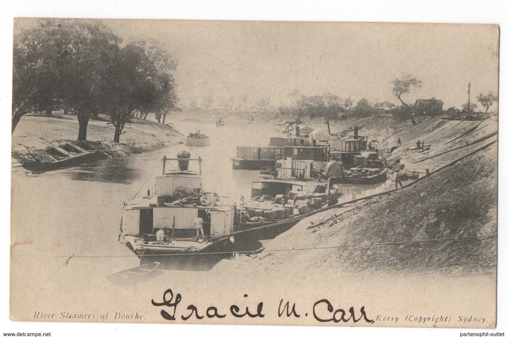 Cartolina-Postcard, Viaggiata (sent) - Sidney, River Steamers At Bourke - Sydney
