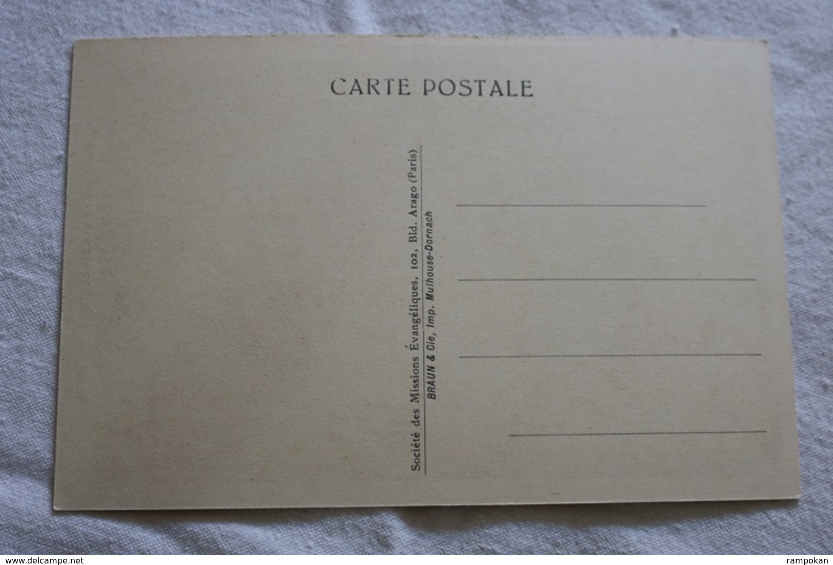 CPA/CPSM - Carte Postale, Gabon, Vieillard Aveugle Et Son Guide, Société Des Missions évangéliques, Sépia - Gabon