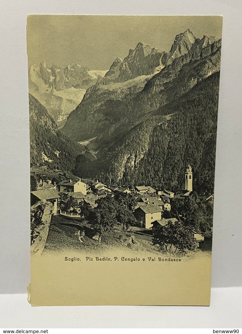 Switzerland Postcard, Soglio Mit Piz-Cengalo Piz-Badile - Soglio