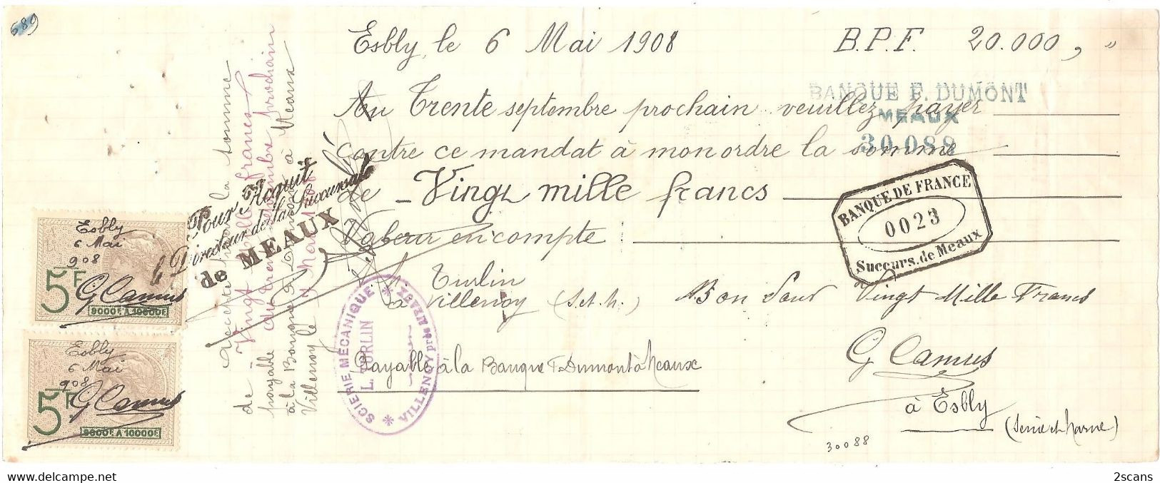 Dépt 77 - VILLENOY - Ensemble de 43 documents SCIERIE MÉCANIQUE G. CAMUS et L. TURLIN - (thème du bois) - Meaux