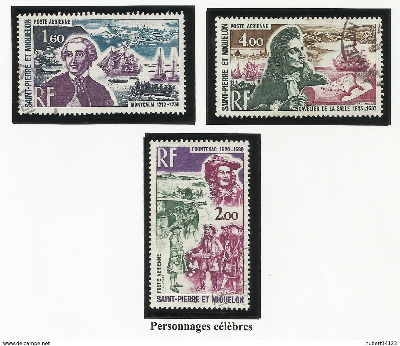 SAINT PIERRE ET MIQUELON SPM PA N° 54 à 56 Oblitérés 1973 - Used Stamps