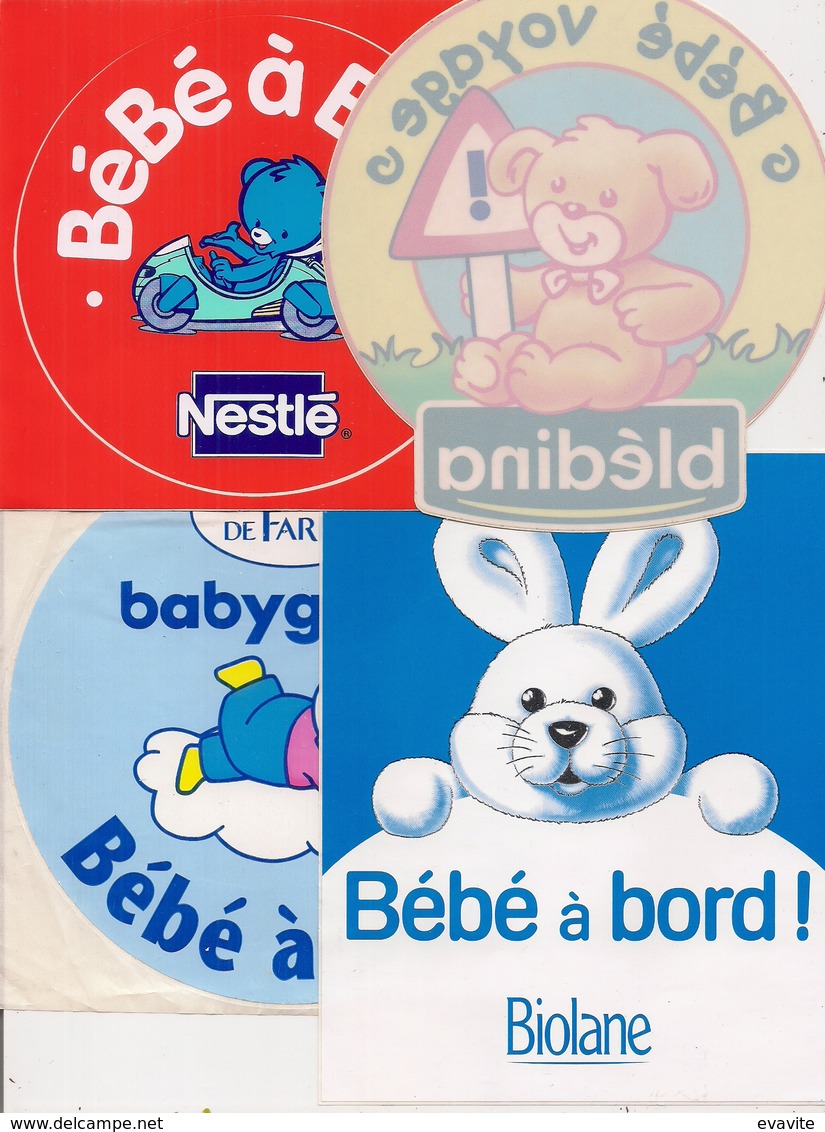 Autocollant -    Lot De 18  -   BEBE A BORD - Autocollants