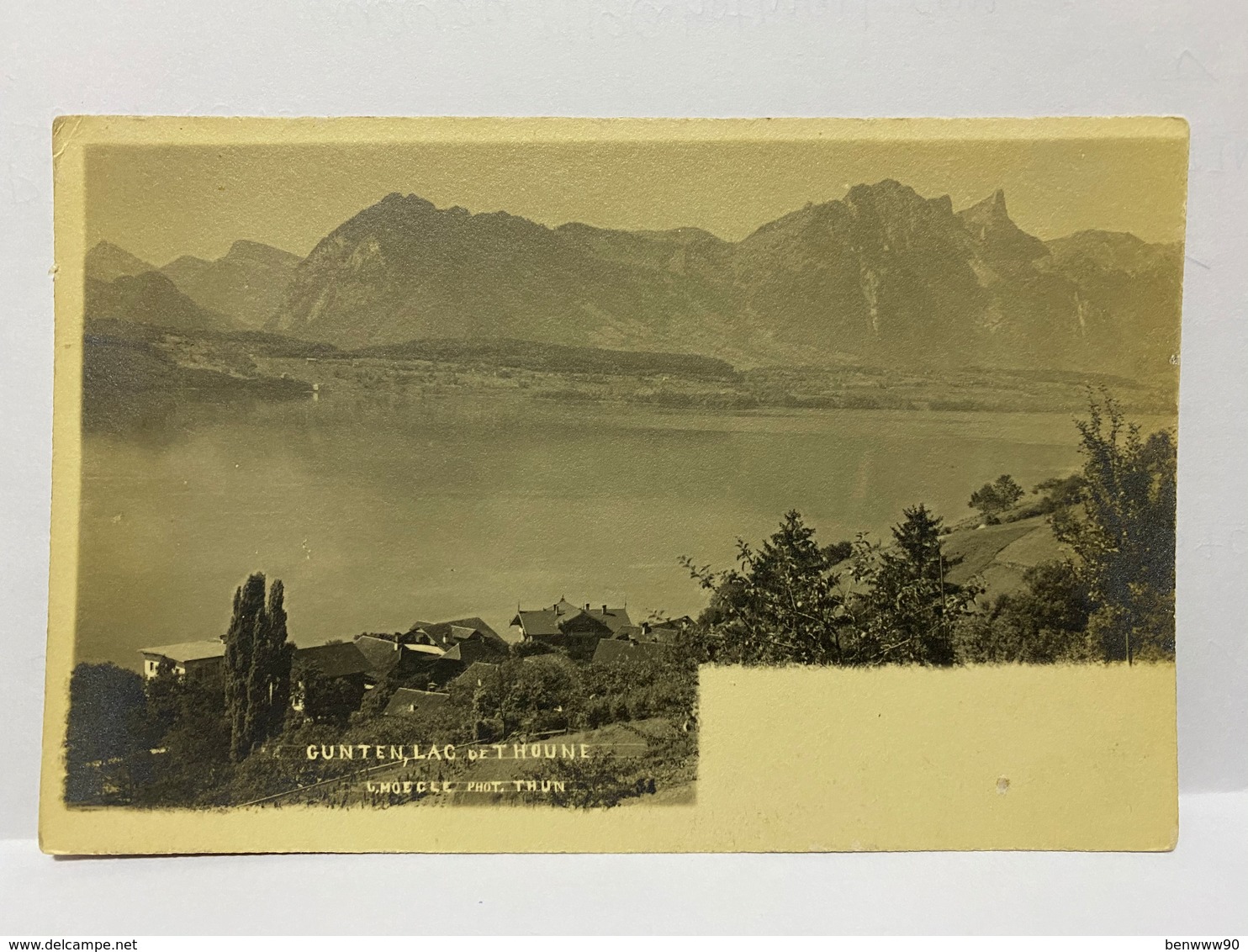 Switzerland Postcard, Gunten Lac De Thoune, C MOECLE PHOT THUN - Thun