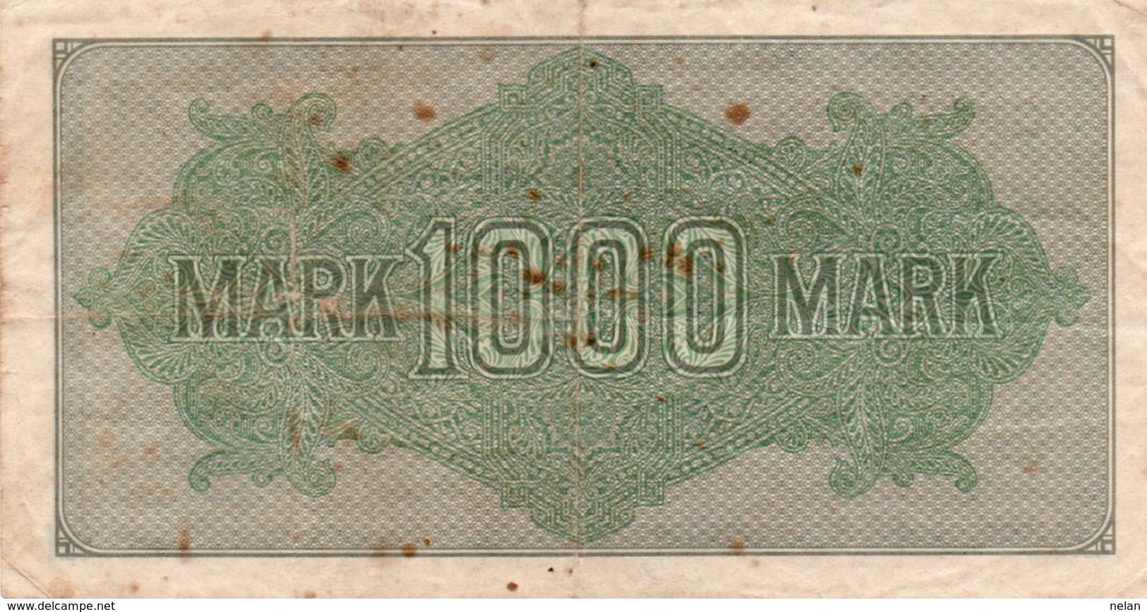 GERMANY-  1000 MARK 1922  P-76d  CIRC.   Filigran -Kreuzblüten  Serie Ga142288 - 1000 Mark