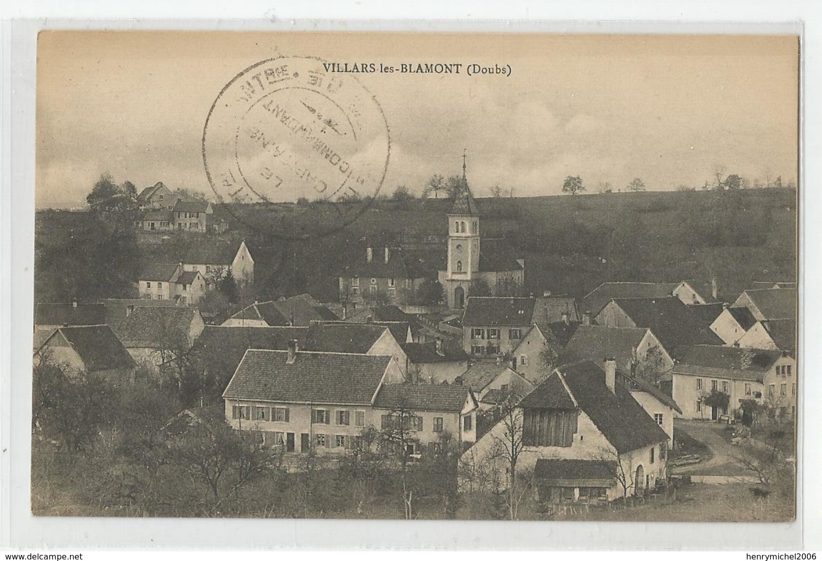 Marcophilie 1914 Cachet Batterie 5e Cie 59e Terrotorial Villars Les Blamont 25 Doubs Pour St Claude Jura 39 - Guerre De 1914-18