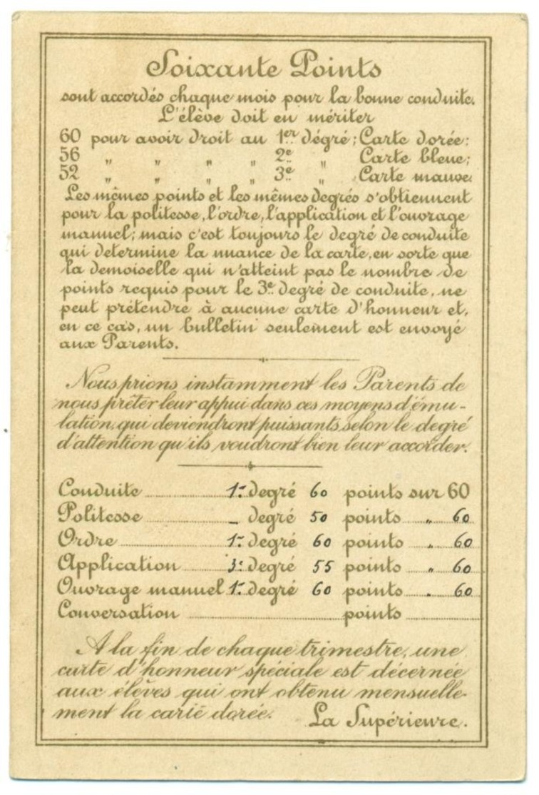 Prix De Conduite M. Vincart 1911. Pensionnat Religieuses Ursulines à THILDONCK. - Diplomi E Pagelle