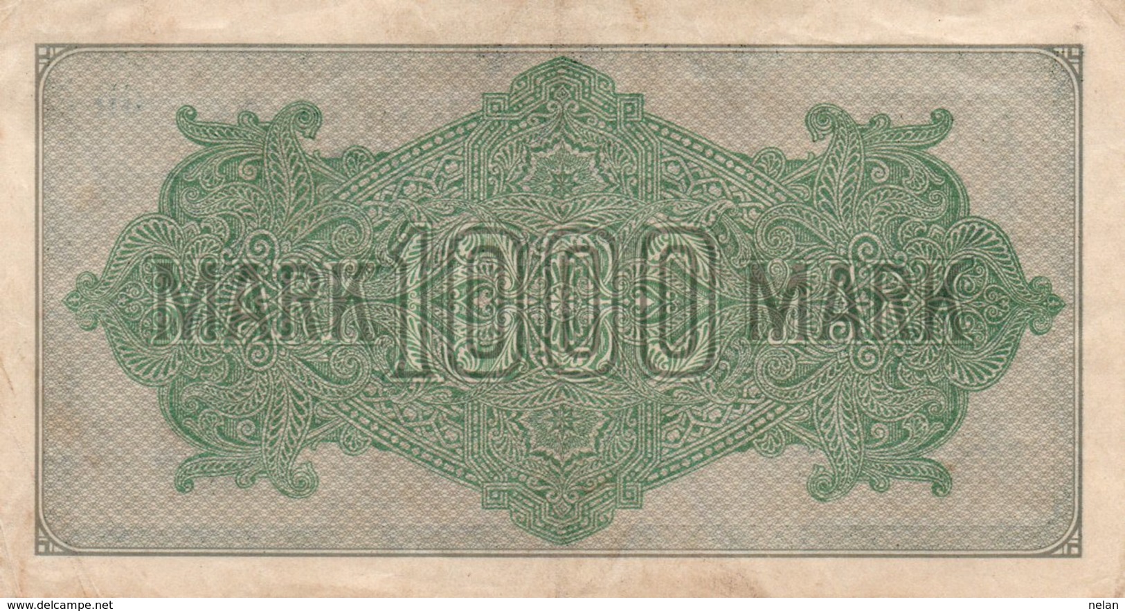 GERMANY-  1000 MARK 1922  P-76a  CIRC.xf+aunc    Filigran -Hakensterne  Serie D 664306 - 1000 Mark