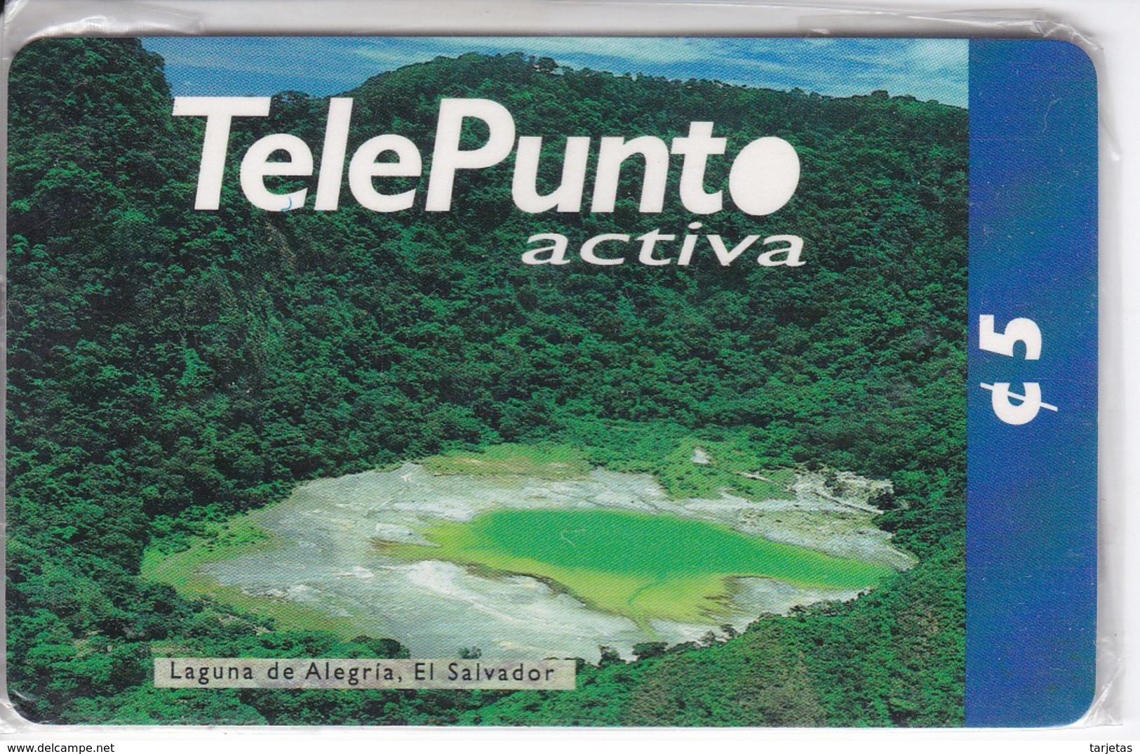 TARJETA DE EL SALVADOR DE LA LAGUNA DE LA ALEGRIA $5 (NUEVA-MINT) - El Salvador