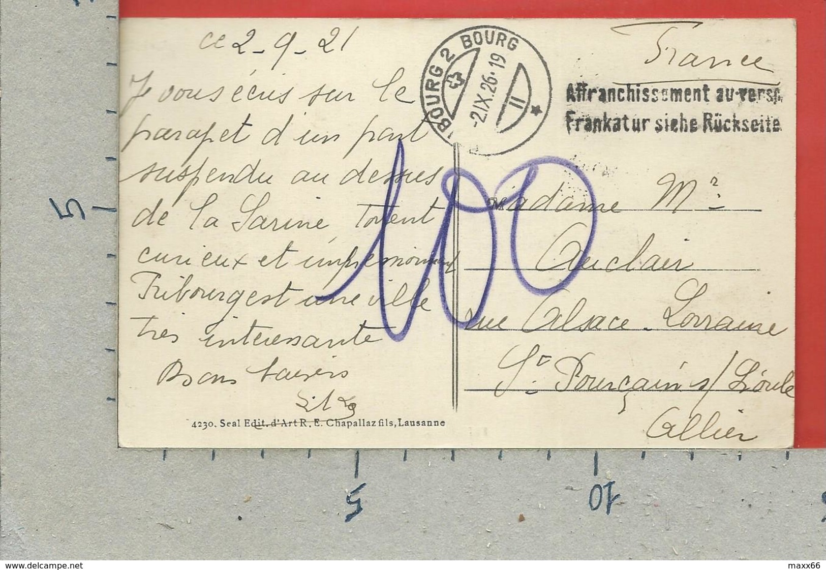 CARTOLINA VG SVIZZERA - FRIBOURG - 9 X 14 - 1921 - Fribourg