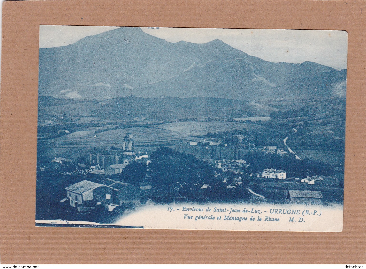 CPA 64 Urrugne Environs De Saint-jean-de-luz Vue Générale Et Montagne De La Rhune - Urrugne