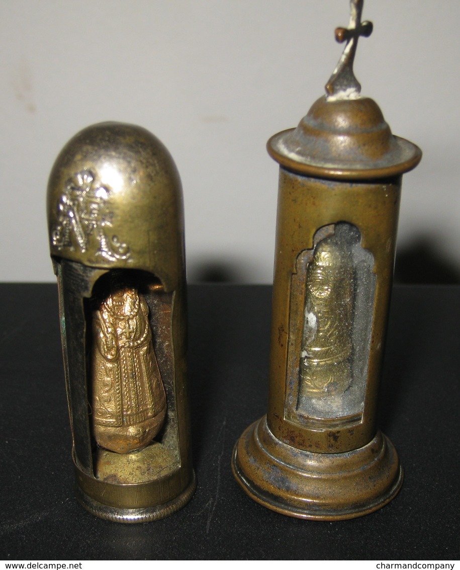 Lot 4 objets - Souvenir de Lourdes gobelet en nacre / Autel / Chapelle de voyage - 10 photos