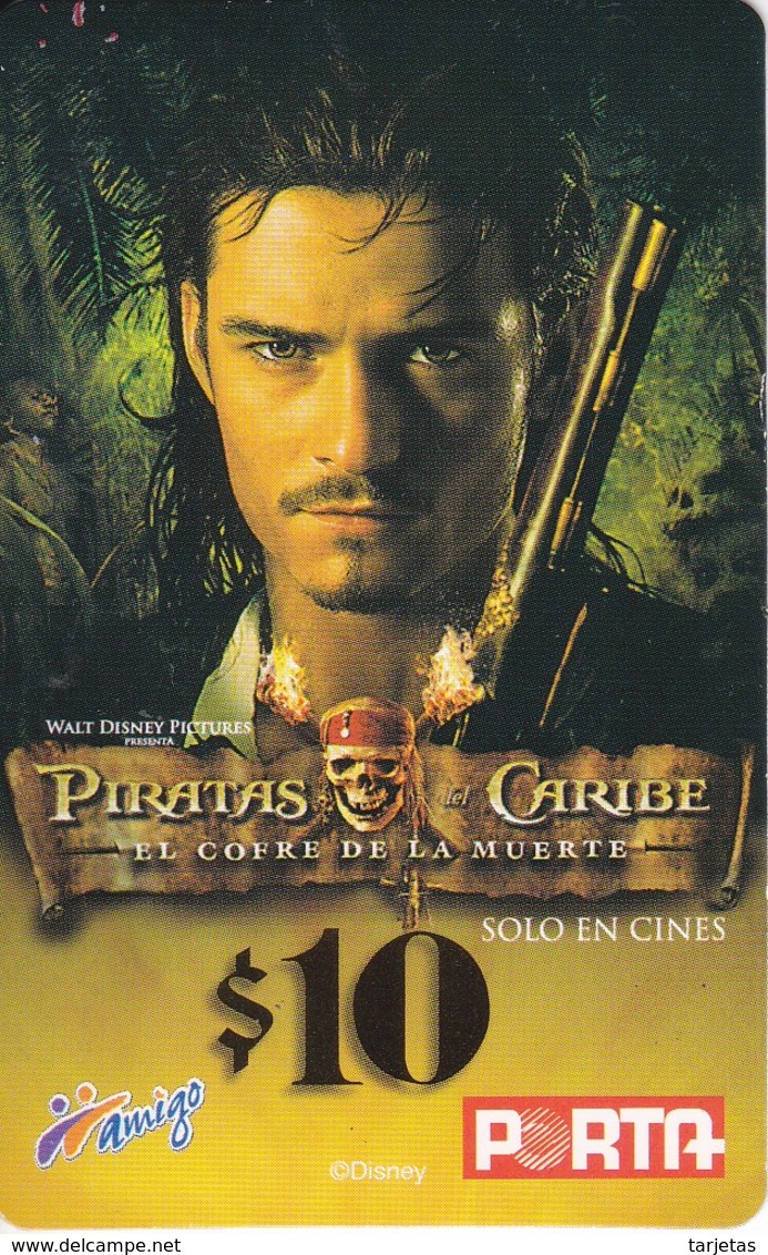 TARJETA DE ECUADOR DE AMIGO PORTA DE 10$   PIRATAS DEL CARIBE - Ecuador