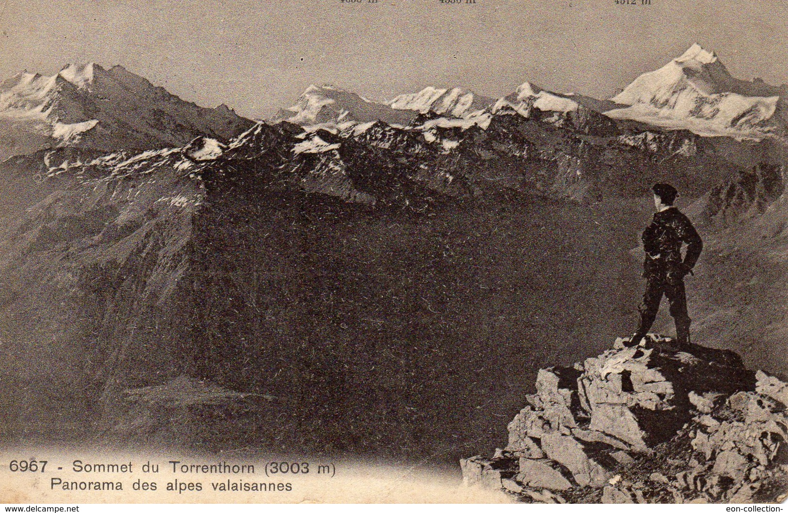 CPA 6967 SOMMET DU TORRENTHORN PANORAMA DES ALPES VALAISANNES CARTE POSTALE ANCIENNE 1911 - Otros & Sin Clasificación