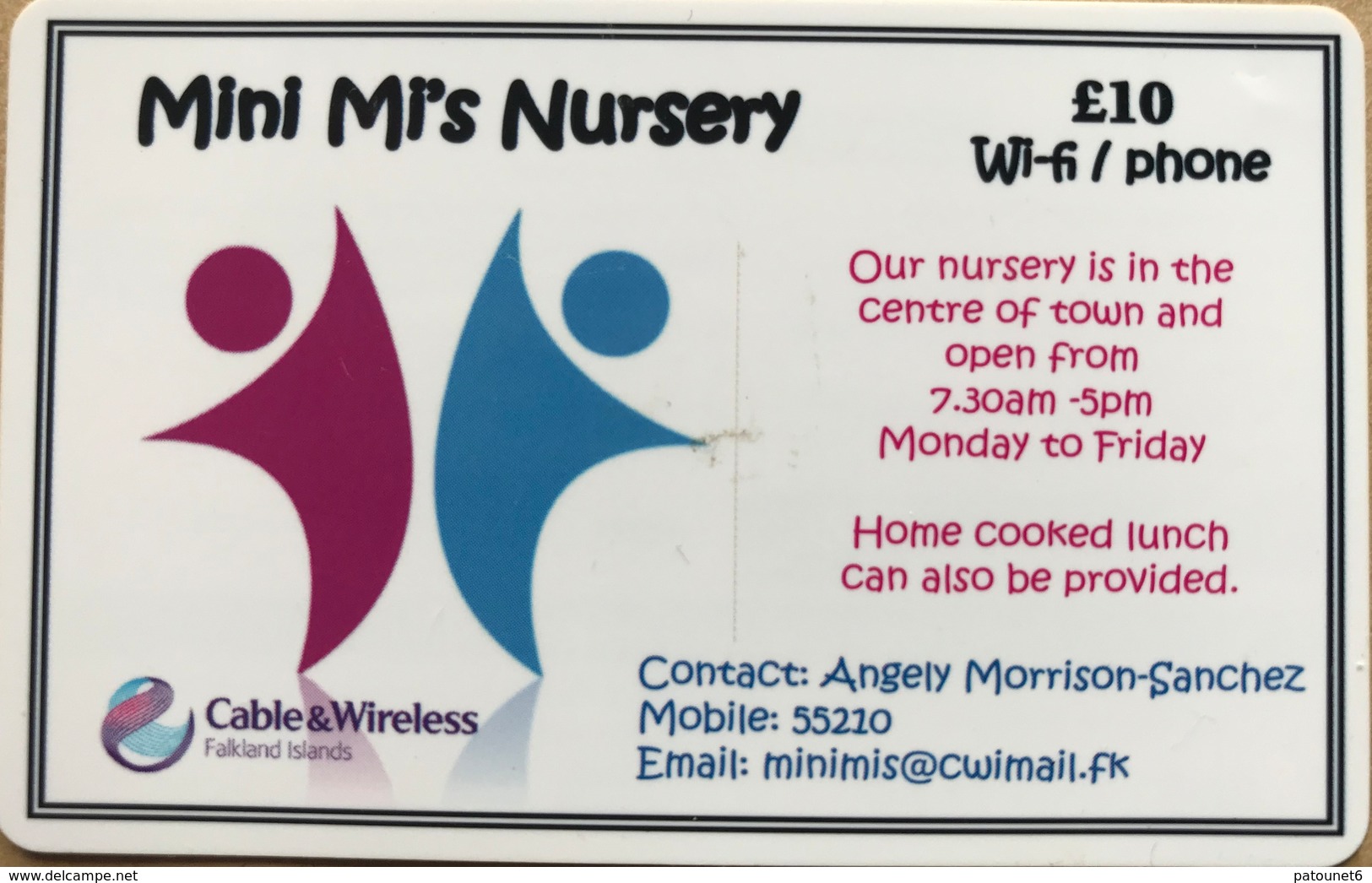 FALKLAND  -  Prepaid  -  Cable & Wireless  - Mini Mi's Nursery  -  £ 10 - Falkland Islands