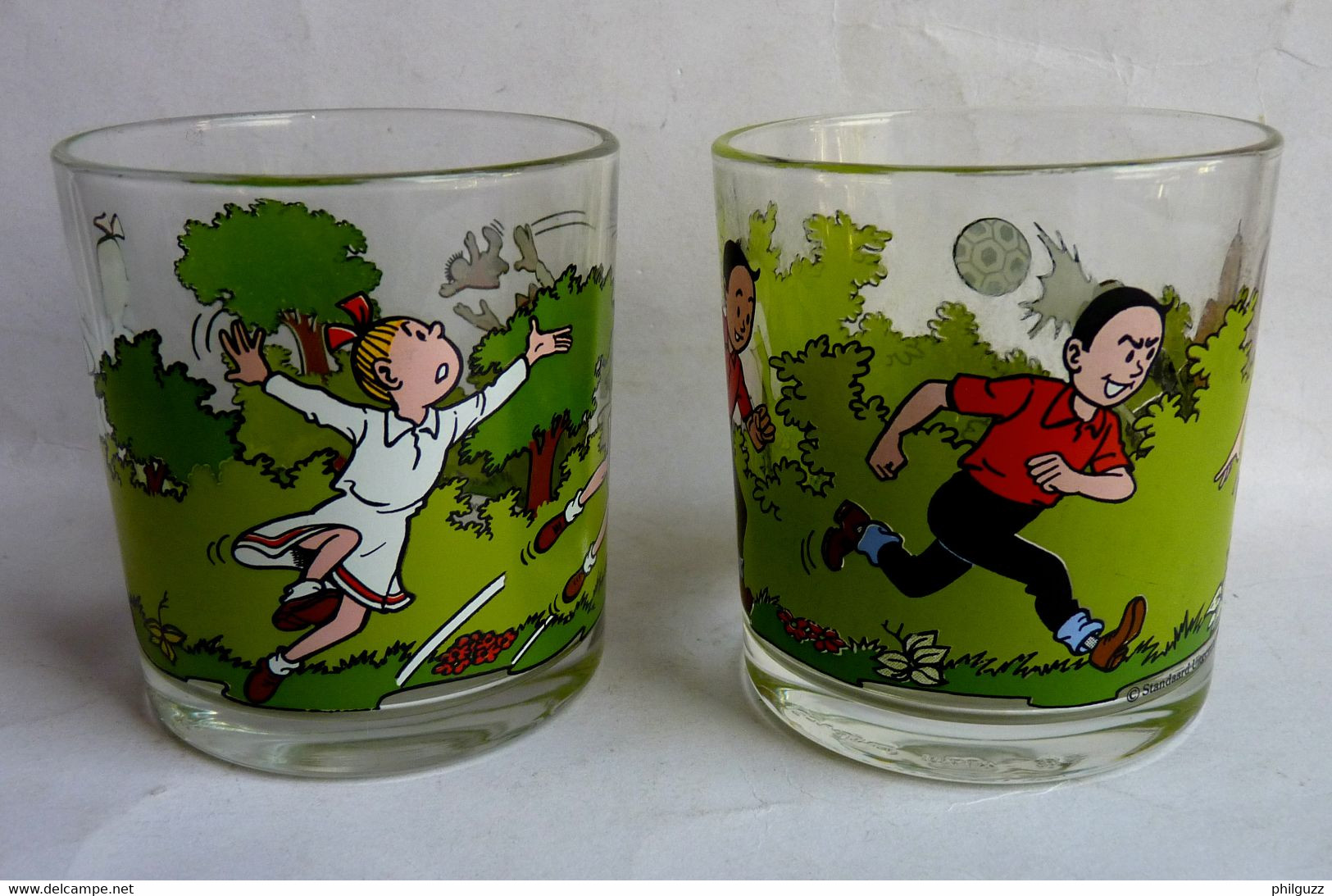 LOT 2 VERRES BOB ET BOBETTE 2000 STANDAARD UITGEVERIJ Verre - Vandersteen - El Arte De La Mesa