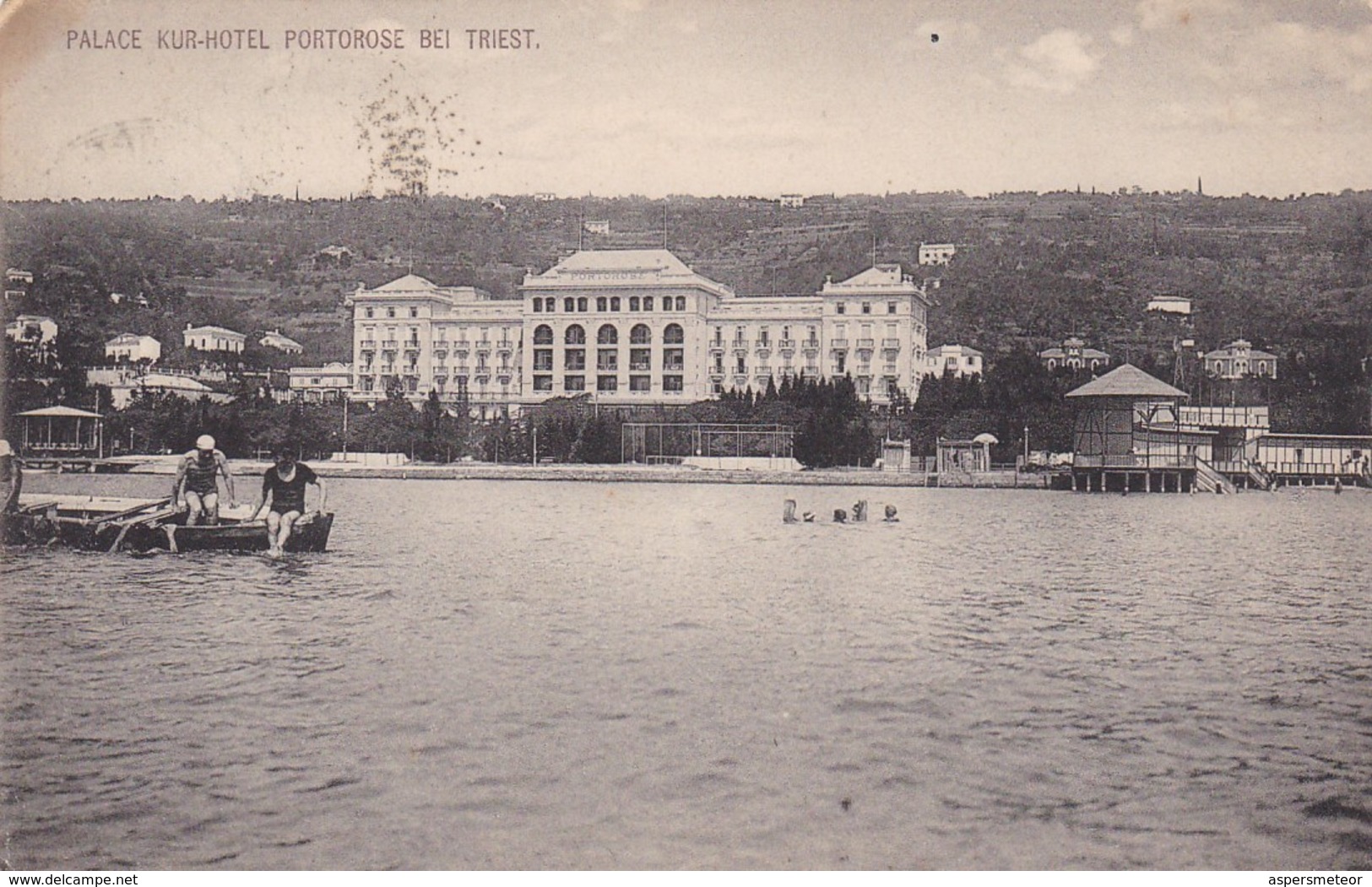 PALACE KUR - HOTEL PORTOROSE BEI TRIEST. SLOVENIE POSTALE CPA CIRCULEE 1913 A WIEN -LILHU - Slovénie